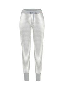 Skiny, Damen 'Sleep & Dream' Hose lang, Grau / Wei&szlig;