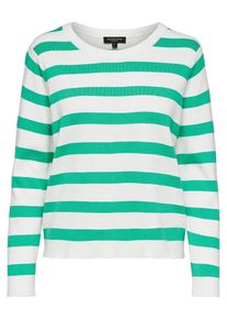 Selected Femme, Damen Strickpullover, Jade / Wei&szlig;
