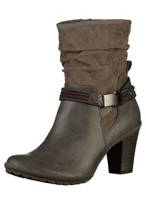s.Oliver RED LABEL, Damen Stiefelette, Taupe / Dunkelgrau