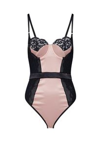 Hunkemöller Hunkemöller, Damen Body 'Poppy', Altrosa / Schwarz