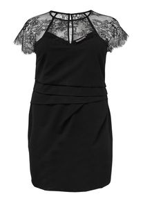 Only Carmakoma, Damen Curvy Spitzen Kurzkleid, Schwarz