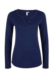 Q/S Designed By, Damen Longsleeve, Dunkelblau