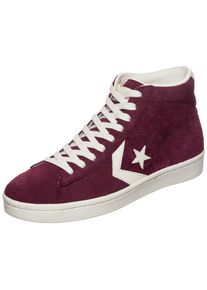 Converse, Herren Sneaker 'Pro Leather Mid', Bordeaux / Wei&szlig;