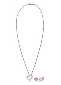 Diamore, Damen Schmuckset 'Herz', Rosegold