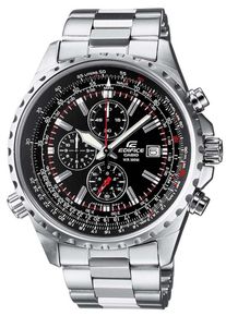 Casio, Herren Edifice Chronograph, Schwarz / Silber