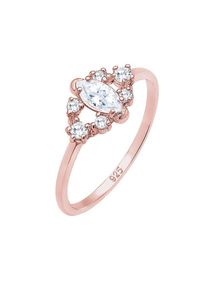 Elli, Damen Verlobungsring, Rosegold / Wei&szlig;