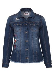 sheego Denim, Damen Jeansjacke, Blau