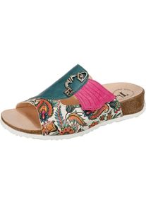 Think!, Damen Pantoletten 'Mizzi', Beige / Pastellblau / Grün / Mint / Orange / Pink