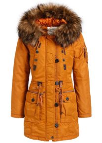 Khujo, Damen Parka 'DHALIA', Chamois / Brokat / Cappuccino / Orange / Schwarz