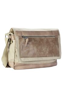 Camel Active, Herren Sumatra Messenger 30 cm, Beige / Dunkelbeige
