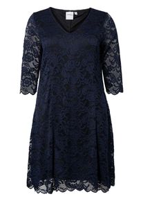 JUNAROSE, Damen Spitzenkleid, Navy