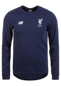New Balance, Herren Sweatshirt 'FC Liverpool', Indigo / Wei&szlig;