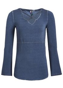 Khujo, Damen Longsleeve 'WAYDA', Taubenblau