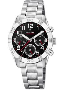 Festina, Herren Chronograph, Schwarz / Silber