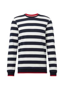 Tom Tailor Denim, Herren Sweatshirt, Kobaltblau / Rot / Weiß