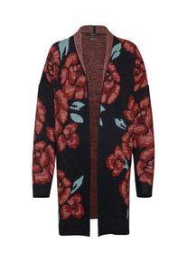 SET, Damen Strickjacke, Rot / Schwarz