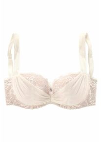 Lascana, Damen Balconnet-Push-up-BH in eleganter Schnittform, Creme