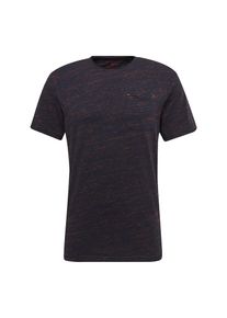 Tom Tailor, Herren T-Shirt 'colour slub tee', Nachtblau / Dunkelorange