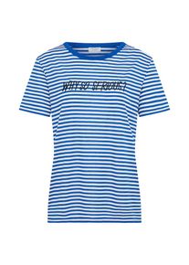 Jacqueline de Yong, Damen T-Shirt, Blau / Weiß