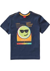s.Oliver Junior, T-Shirt, Dunkelblau / Mischfarben / Orange