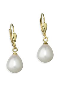 Amor, Damen Perlenohrringe, Gold / Weiß