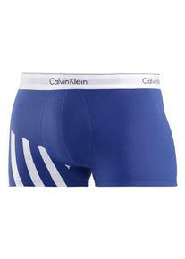 Calvin Klein, Herren Boxer Trunk 'Modern Cotton Stretch', Blau / Wei&szlig;