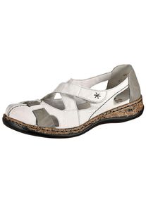 Rieker, Damen Halbschuhe, Greige / Wei&szlig;