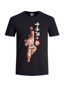 Jack & Jones JACK & JONES, Herren T-Shirt 'Street Fighter', Mischfarben / Schwarz