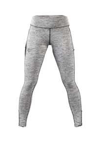 MOROTAI, Damen Sport-Leggings, Graumeliert / Wei&szlig;