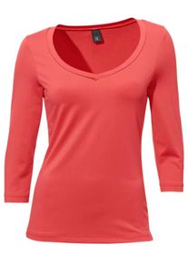Heine, Damen Herz-Shirt, Koralle