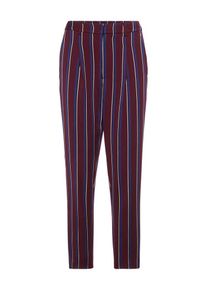 POSTYR, Damen Hose, Blau / Burgunder / Weiß
