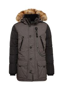 Tom Tailor, Herren Parka, Taupe / Schwarz