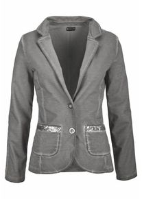 Laura Scott, Damen Sweatblazer, Grau