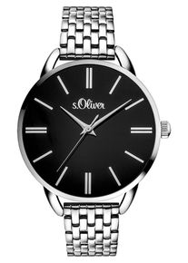 s.Oliver RED LABEL, Damen uhr 'SO-3554-MQ', Schwarz / Silber