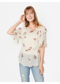 Vila, Damen Top, Creme / Gold / Rosa