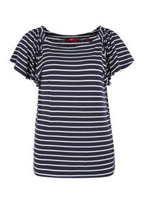 s.Oliver RED LABEL, Damen Shirt, Navy / Offwhite