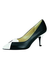 Heine, Damen Pumps, Schwarz / Weiß