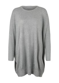ZIZZI, Damen Pullover 'OCarrie, LS, Knit tunic', Graumeliert