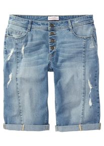 sheego Denim, Damen Jeansbermudas, Blue Denim