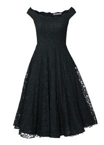 Heine, Damen Cocktailkleid mit Pettycoat, Schwarz