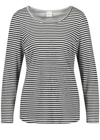 Taifun, Damen T-Shirt, Schwarz / Weiß