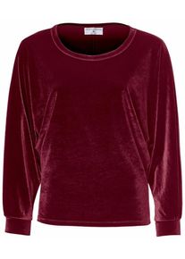Heine, Damen Samtshirt mit feinem Glanz, Bordeaux