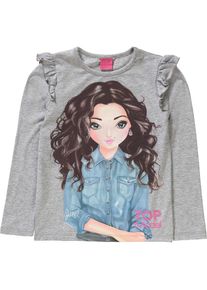Top Model, Mädchen Langarmshirt, Grau