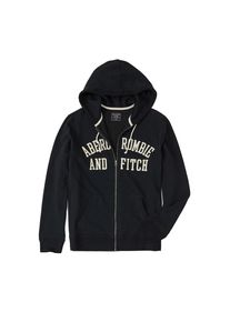 Abercrombie & Fitch Abercrombie & Fitch, Herren Kapuzenjacke 'CORE LOGO FULLZIP', Navy / Naturwei&szlig;