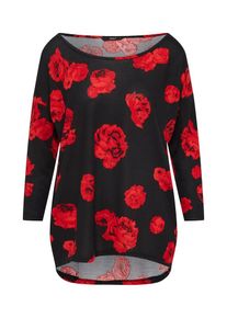Only, Damen Pullover, Hellrot / Schwarz
