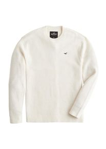 Hollister, Herren Pullover 'MW MARL CREW INT'L', Perlwei&szlig;