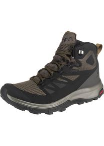 Salomon, Herren Wandertiefel 'Outline Mid Gtx', Grau / Khaki / Schwarz