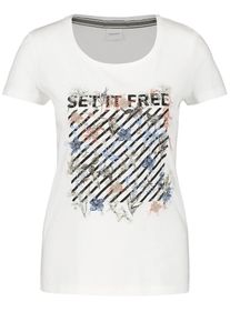 Taifun, Damen T-Shirt, Mischfarben / Schwarz / Naturweiß