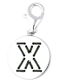 Esprit, Damen Charm Letter Fabric 'X', Silber