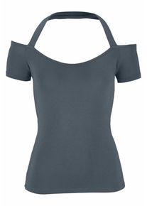 Lascana, Damen Neckholder-Shirt, Grau